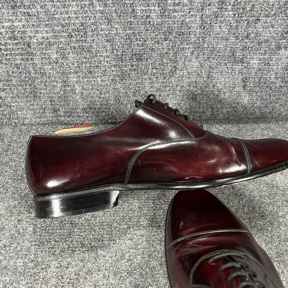 Caporicci Shoes Mens Size 10 W Brown Leather Cap Toe Oxford Handmade Italy 31150